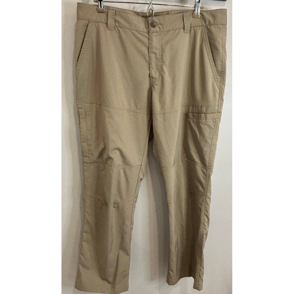 Columbia Omni Shade Sun Protection Mens Regular Fit Pants Polyester Blend Tan 36